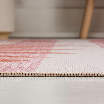 Veronica Classic Beach Stripe And Palm Leaf Indoor/Outdoor Area Rug